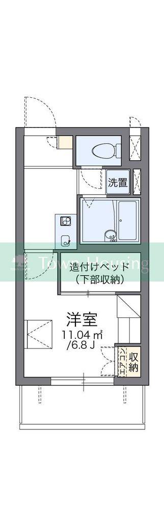 レオパレスルフナ(1K/4階)の間取り写真