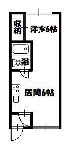 217ハイツ(1DK/2階)の間取り写真