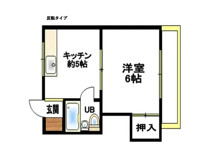 コーポ吉田(1DK/2階)の間取り写真