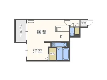 エルボックス札幌(1LDK/4階)の間取り写真