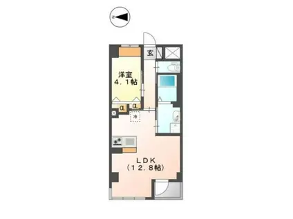 ココナツ(1LDK/1階)の間取り写真