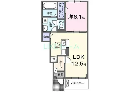 シャーロットタウンVI(1LDK/1階)の間取り写真