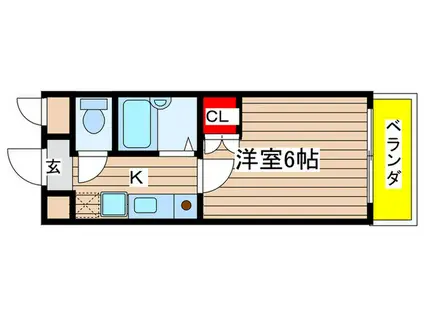 ドエル東外堀(1K/5階)の間取り写真