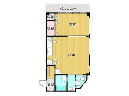 エザンスI(1LDK/3階)の間取り写真