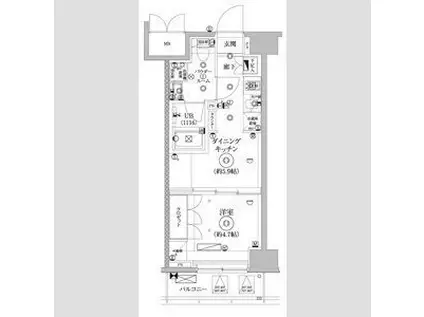 セジョリ墨田イーストIII(1DK/2階)の間取り写真