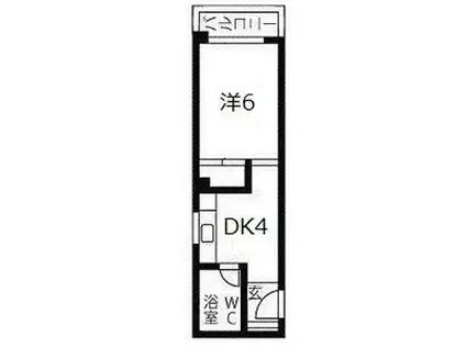カーサリッチ(1DK/3階)の間取り写真