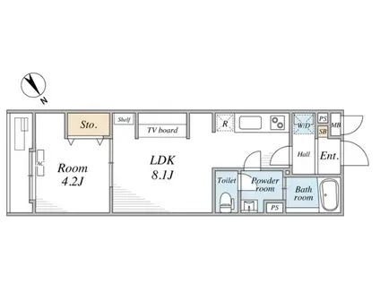 リブリ・船橋IV(1LDK/1階)の間取り写真