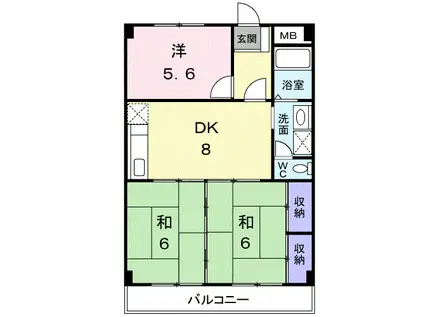 マリッチ高嶋(3DK/2階)の間取り写真