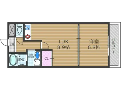 サンシャイン茨木(1LDK/1階)の間取り写真