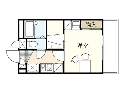 レオパレスGREEN HILL(1K/2階)の間取り写真