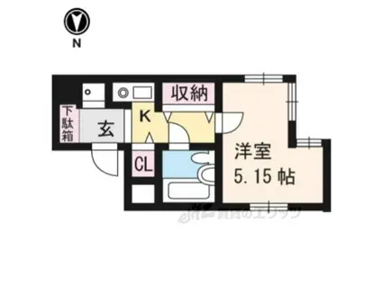 四条大宮シャトー朝日(1K/7階)の間取り写真