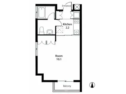 アトリウムTアネックス(1K/3階)の間取り写真