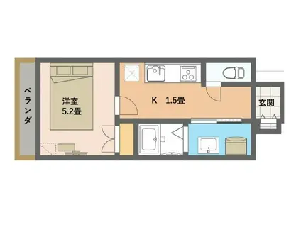 AZUL STYLE LEQUIOS(1K/5階)の間取り写真