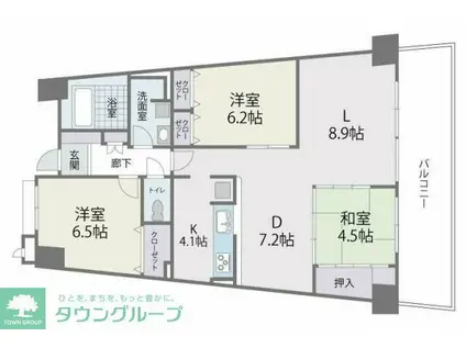 アイランドシティ・インフィニガーデン イースト(3LDK/2階)の間取り写真