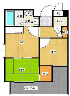 レクシア九条(1DK/6階)の間取り写真