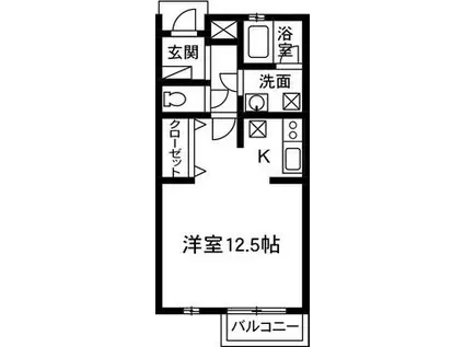 カーサ・エスペランサ(1K/2階)の間取り写真