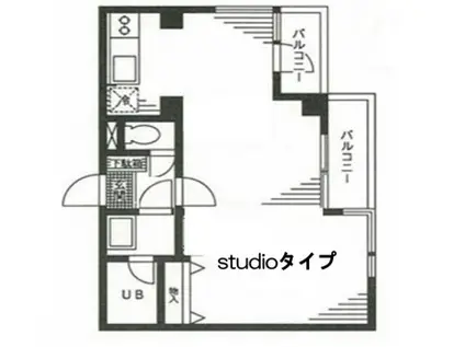 東川口マンション(1K/3階)の間取り写真