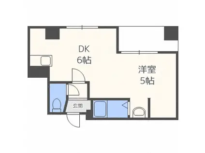 アクアトピア南郷通I(ワンルーム/3階)の間取り写真