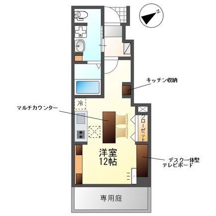 サンフェリーチェS(ワンルーム/1階)の間取り写真