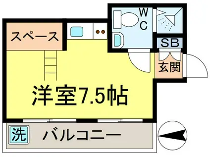 中屋ビル(ワンルーム/5階)の間取り写真