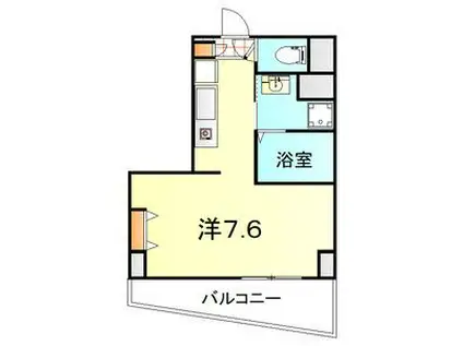 KTEXビル(ワンルーム/3階)の間取り写真