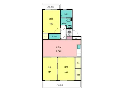 パークホームズ24(3LDK/3階)の間取り写真