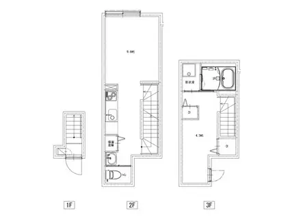 ソルナクレイシア荻窪III(1LDK/2階)の間取り写真