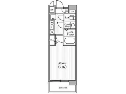 グランドフォーレヤマモト(1K/6階)の間取り写真