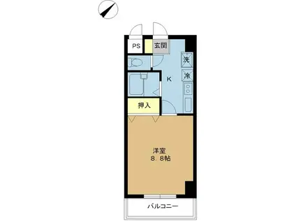 リバティプラザ花園(1K/2階)の間取り写真