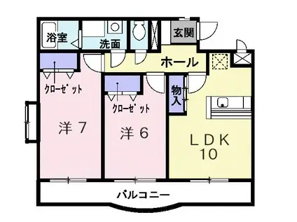 グレースマンション(2LDK/3階)の間取り写真