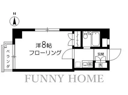 サンクレール的場(1K/4階)の間取り写真