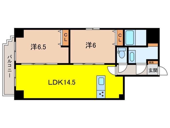 ネオアーバンレジデンス駒込(2LDK/9階)の間取り写真