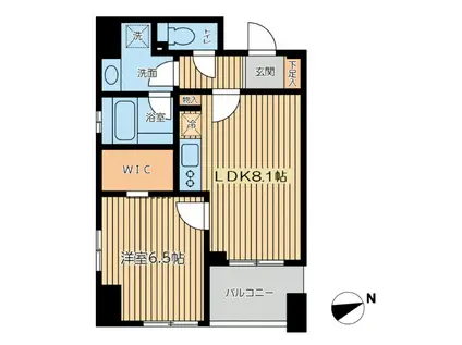 CITY SPIRE芝公園(1LDK/4階)の間取り写真