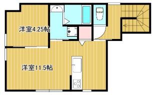 エクラン(1LDK/2階)の間取り写真