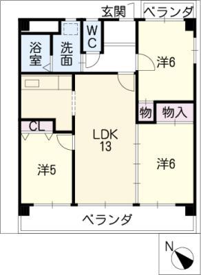 エスポワール秋津(3LDK/4階)の間取り写真
