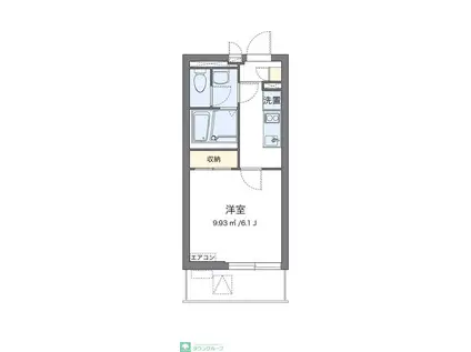 クレイノ南品川ハイツIII(1K/2階)の間取り写真