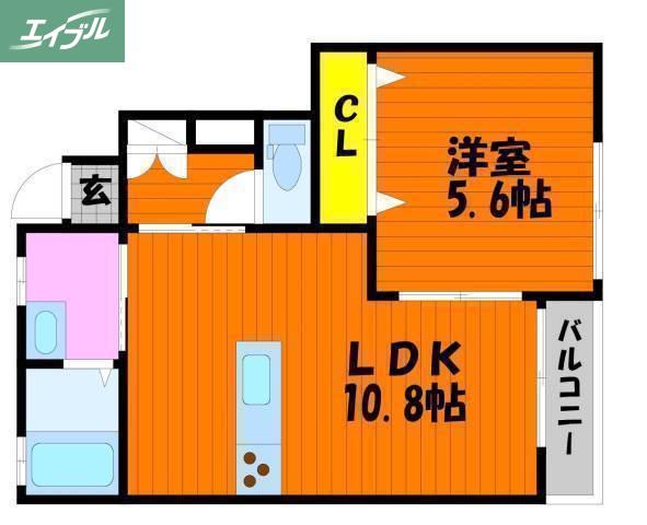 フェリーチェ(1LDK/1階)の間取り写真