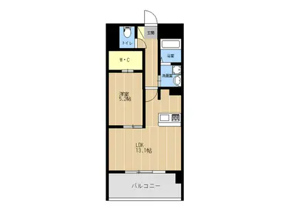 コンシェリア光の森(1LDK/9階)の間取り写真