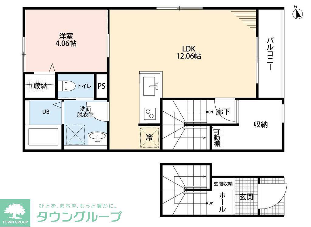 リーブルファイン春日部樋堀(1LDK/2階)の間取り写真