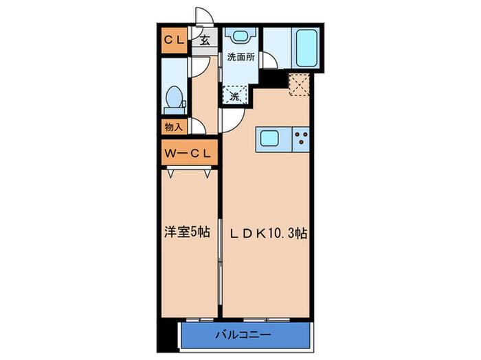 プレサンスロジェ新梅田(1LDK/5階)の間取り写真