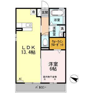 ヒルサイドテラス(1LDK/3階)の間取り写真