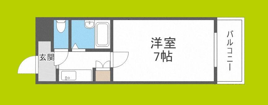 シャルマンJS(1K/7階)の間取り写真