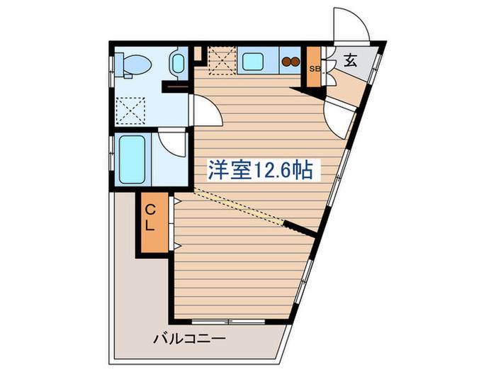 ドゥーエ阿佐ヶ谷(ワンルーム/3階)の間取り写真