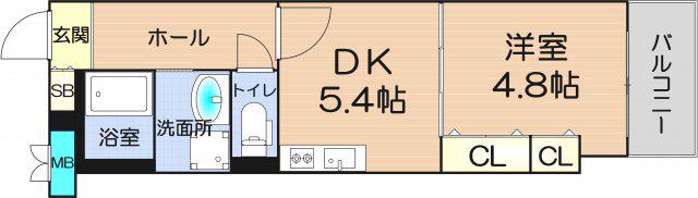 イーストヴィラ梅田(1DK/3階)の間取り写真