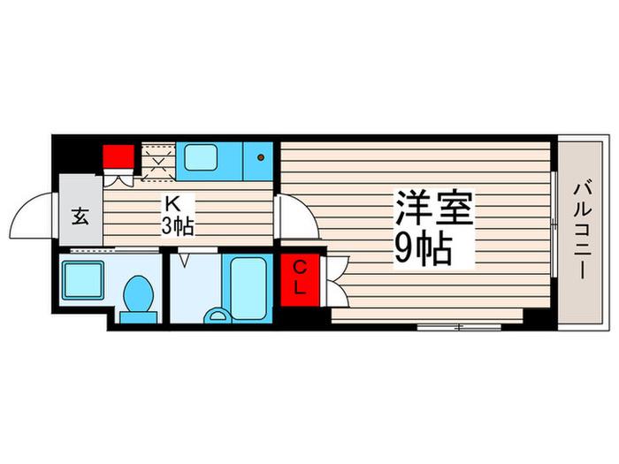カモミール(1K/7階)の間取り写真