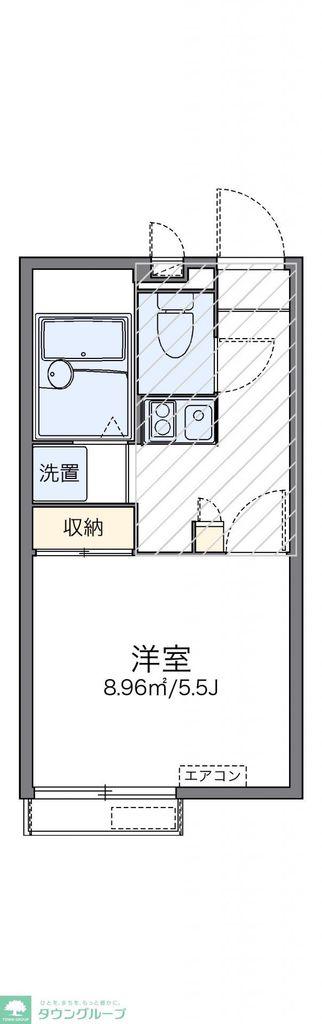 レオパレスカーサ エルマナーダ(1K/2階)の間取り写真
