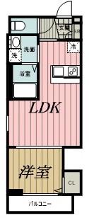 SERENITE VERTE(1LDK/1階)の間取り写真
