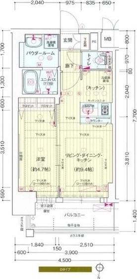 プレサンス新大阪ジェイズ(1LDK/12階)の間取り写真