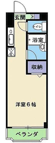 ベルドミール清和(ワンルーム/2階)の間取り写真