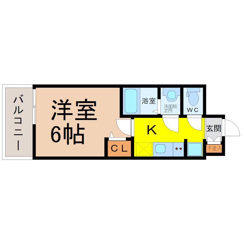 プレサンス大須観音フィエスタ(1K/11階)の間取り写真